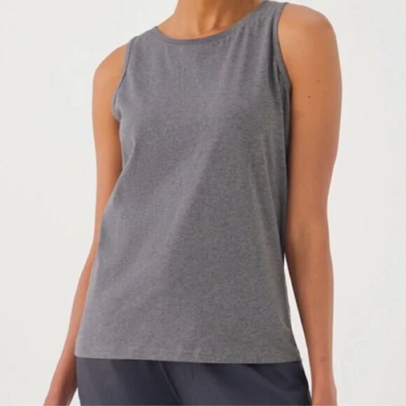 Pact Tops - Pact Gray Cotton Tank Top - Size S